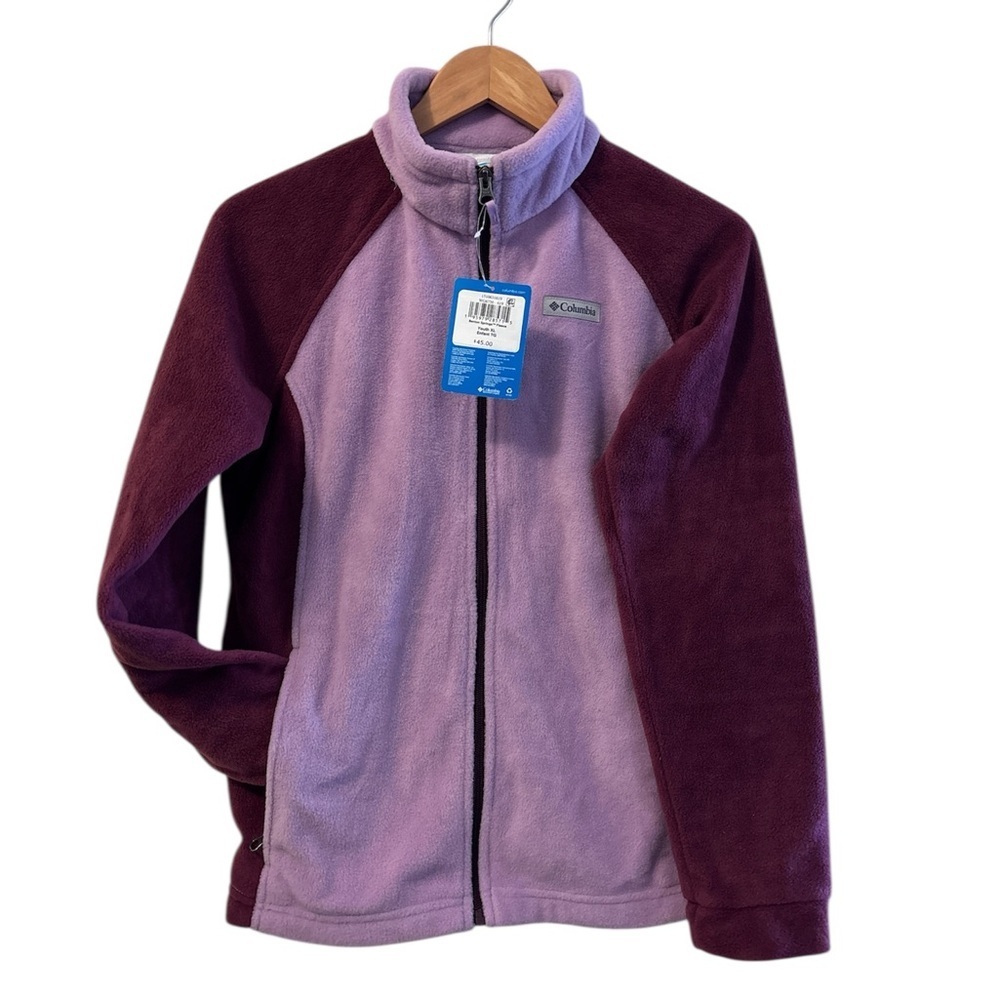Columbia Lavender and Maroon Fleece Jacket